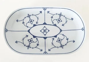 Kahla Germany Servierplatte Vorlegeplatte Porzellan Blau Saks - Bild 1 von 2