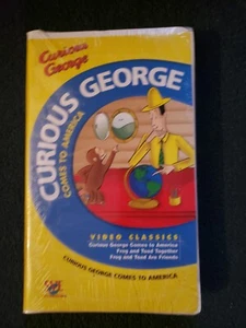 Vintage Curious George Comes To America VHS Video Classics Frog And Toad Sealed - Imagen 1 de 3