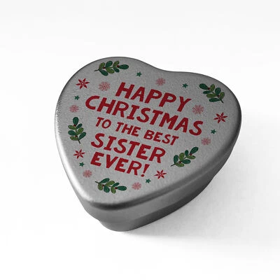 RED OCEAN Christmas Gift For Sister Metal Tin Gift For Sister Best Sister Gifts Keepsake