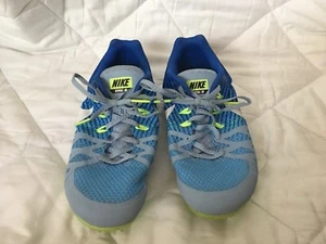 NIKE RIVAL M ZOOM TRACK SPIKES WOMENS SIZE 9 MULTI USE PREOWNED RUNNING BLUE - Picture 1 of 12