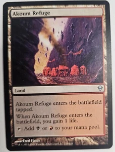 MTG Magic The Gathering Card Akoum Refuge Land Zendikar  - Picture 1 of 2