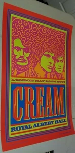 CREAM Royal Albert Hall 05 Original Concert Poster Embossed Clapton Baker Bruce - Picture 1 of 7