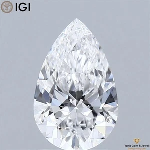 PEAR Cut 1.50 Carat with IGI Certified CVD Lab Grown Diamond D Color VS1 Clarity - Picture 1 of 10
