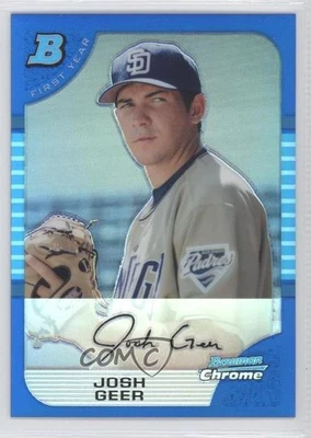 2005 Bowman Draft Chrome Blue Refractor /150 Josh Geer #BDP82 Rookie RC - Image 1 of 2