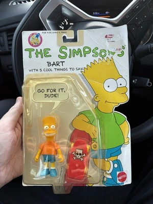 Figura de acción Mattel The Simpsons Bart Simpson 1990 vintage sellada ¡Nueva en caja! Foto 1 de 2