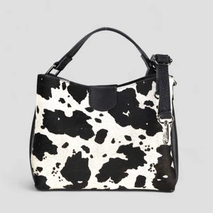 Bolso estampado de leopardo Leo Print bolso de piel de vaca bolso de felpa Haw - Imagen 1 de 8