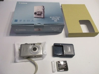 Original Canon IXUS 40 Digitalkamera Silber Komplett Set Digital Kamera - Bild 1 von 4