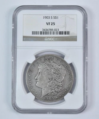 1903-S Morgan Silver Dollar VF25 NGC *9350 - Image 1 of 3