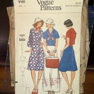 9140 Vintage Vogue Schnittmuster Misses Top Hose Rock 12 - Bild 1 von 3