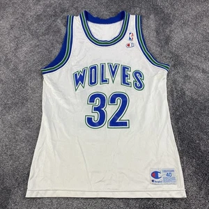 Champion Minnesota Timberwolves 40 Christian Laettner Jersey 90s Vintage NBA - Picture 1 of 13