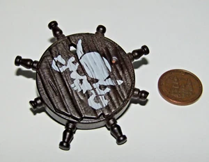 Playmobil Miniature Brown Pirate Skull Shield - C33 - Bild 1 von 3