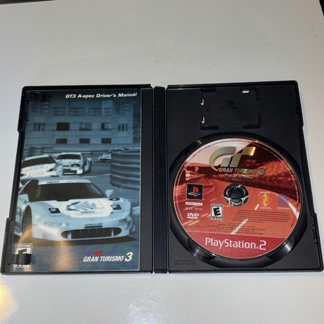 Gran Turismo 3 A-spec - PlayStation 2 PS2 w/ Manual & Reg. Card - Black  Label