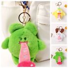 Duck Dog Frog Tongue Out Animal Plush Keychain  Home Party Decor