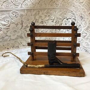 Unusual Equestrian Hand Crafted Letter Rack, Vintage Item