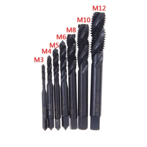 7PCS HSS Machine Screw Thread Metric Plug Tap Drill Set M3 M4 M5 M6 M8 M10Y_f8 - Imagen 1 de 9