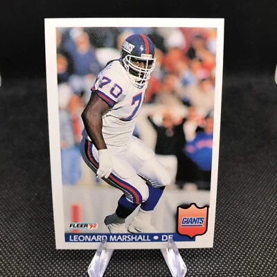 1992 Fleer #297 Leonard Marshall New York Giants - Image 1 of 2