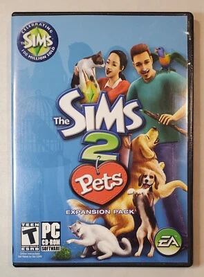 2006 The Sims 2  Pets PC CD-Rom Expansion Pack Video Game Complete CIB - Image 1 of 4
