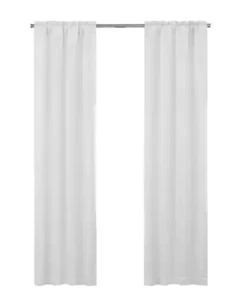 Eclipse White Rod Pocket Blackout Curtain Liners- 54 in. W x 80 in. L - Picture 1 of 5