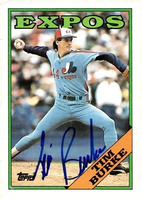 Tim Burke - Signed 1988 Topps Chewing Gum Card #529 - Montreal Expos - Image 1 of 2