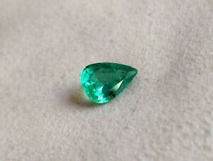 9x7 mm Pear Shape Deep Green Natural Emerald Gemstone Untreated loose emerald