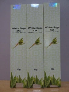 White Sage XXX ~ Triple Strength ~ Kamini Incense Sticks ~ 3 x 15g Packs - Picture 1 of 1
