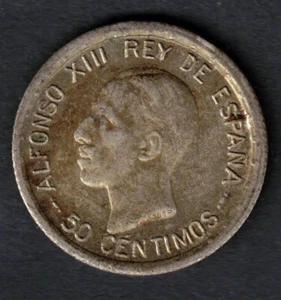 ESPAÑA MONEDA 50 CENTIMOS ALFONSO XIII 1926 PCS - Imagen 1 de 2