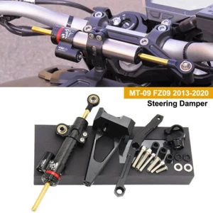 For YAMAHA MT-09 FZ09 2013-2020 Motorcycle Steering Stabilizer Damper Stand Kit - Picture 1 of 15