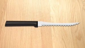 Rada Cutlery Tomato Slicer Knife W226 USA made L/R hand dual Serrated blade blk - Picture 1 of 5