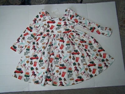 Charming Mary Boutique Ginger Dress Christmas Confetti Long Sleeve Size 6Y NWT - Image 1 of 2