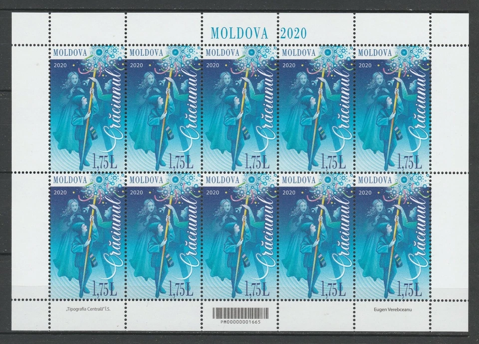Moldavia 2020 Navidad MNH Hoja Completa Foto 1 de 1