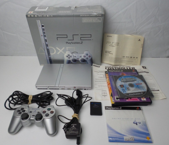 Console PlayStation 2 Slim Prata - Sony - Gameteczone a melhor