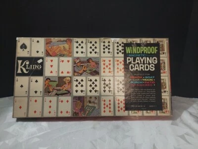 1960s Kling Windproof Magnetic Steel Playing Cards Deluxe Model 55 - Image 1 of 4