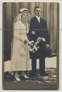 Portrait Of German Couple After Marriage / Bride - Groom (Vintage Photo 1920s/19 - Imagen 1 de 1