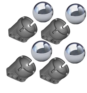 Minizfigs Technic Pack 3 2000702 EV3 Set Pivot Caster Mindstorms Robotics, Boost - Picture 1 of 3