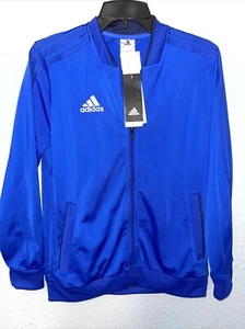 ADIDAS Boy's Long Sleeve Full Zipper Black Track Athletic Jacket Size: L 13-14y - Picture 1 of 10