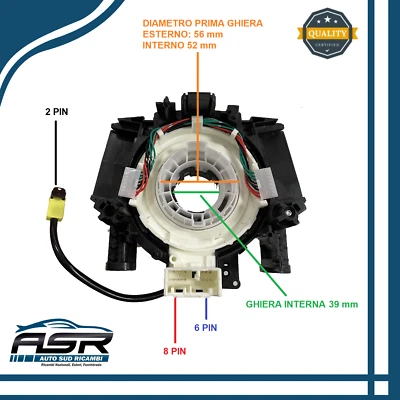 SENSORE MOLLA SPIRALE DEVIOLUCI NISSAN QASHQAI NV200 NOTE PATHFINDER B5567BH00A - Immagine 1 di 4
