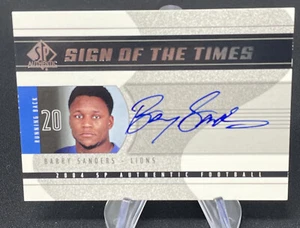 2004 SP Authentic Football Sign Of The Times Autograph Barry Sanders Auto Lions - Bild 1 von 11