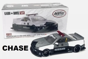 CHASE - MINI GT KAIDO HOUSE 1/64 NISSAN SKYLINE GT-R (R34) V2 AERO JAPAN POLICE - Picture 1 of 1