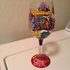 NEW $ 44 Lolita FEBRUARY BIRTHDAY Stylish Retired Rare BLING Wine Glass