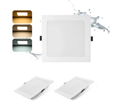 2 faretti da incasso led 24w 2200lumen 3 regolazioni quadrati 22cm - Immagine 1 di 4