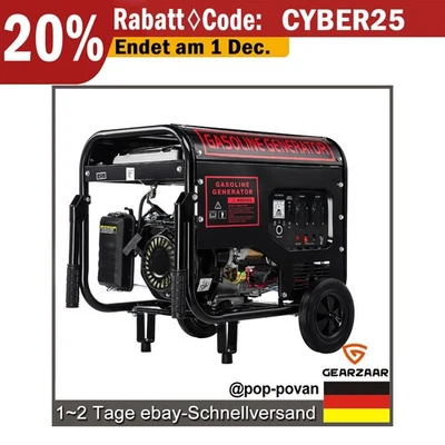 Stromgenerator Benzin Elektrostart 12PS 4-Takt Notstromaggregat Stromerzeuger - Bild 1 von 4