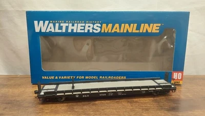 HO Scale Walthers 910-5103 53' GSC Flat Car Baltimore & Ohio #8709 - Image 1 of 3