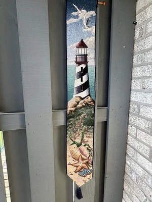 灯塔海滩景观挂毯壁挂 — 第 1/4 张图片