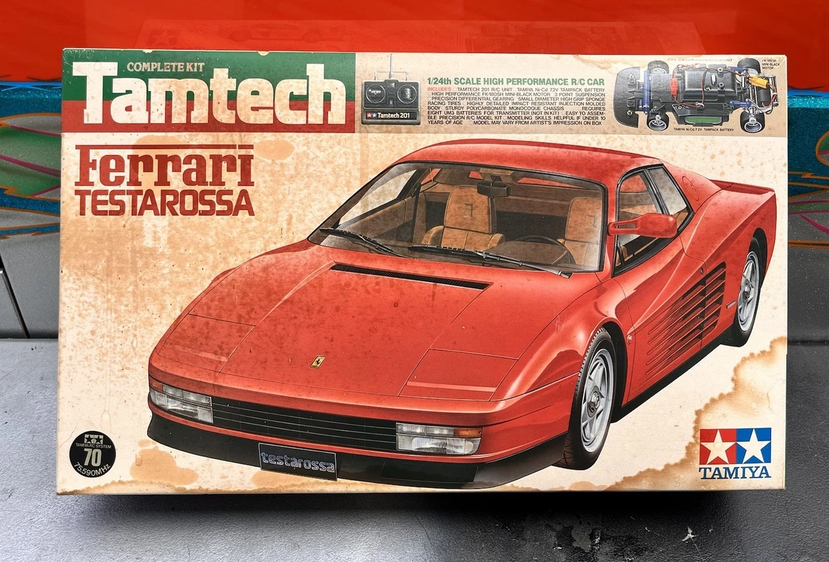 自動車 TAMIYA Tamtech Ferrari TESTAROSSA 1987 Tamiya Tamtech RC 1:24 Ferrari Testarossa ORIGINAL BOX ONLY