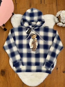 Polo Ralph Lauren Damen Country Plaid Buffalo Bear Embroidered Hoodie Gr. M - Bild 1 von 22