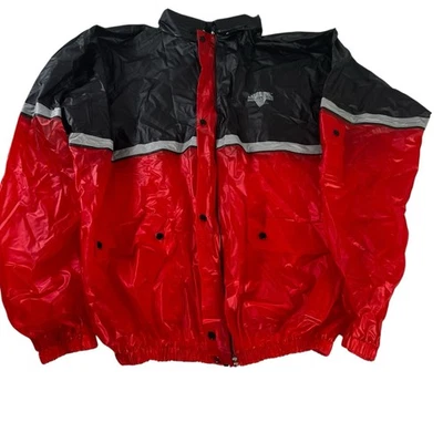 Chaqueta/pantalones de lluvia con capucha Nelson Rigg CA-250 2 piezas rojo negro grande impermeable Foto 1 de 4