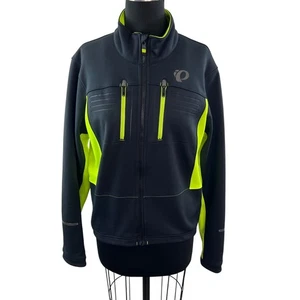 PEARL IZUMI Men's Elite Escape Soft-Shell Jacket Cycling Black Neon Yellow M - Picture 1 of 11