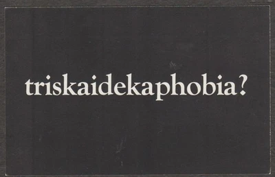 U.S - MNH TRISKAIDEKAPHOBIA POST CARD - - Image 1 of 2