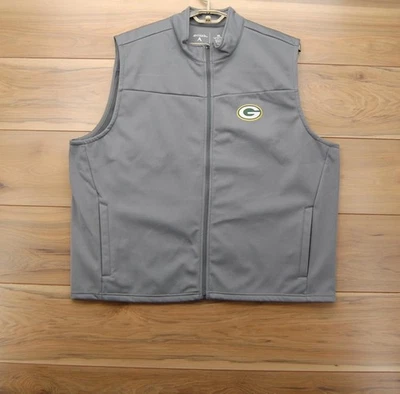 Chaleco Green Bay Packers Para Hombres 3XL Gris Verde NFL Fútbol Cremallera Completa Forrado de Vellón Foto 1 de 4