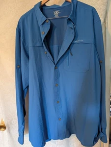 G.H. Bass & Co Excursion Vented Shirt Mens XXX Large Blue Performance Outdoors - Picture 1 of 18